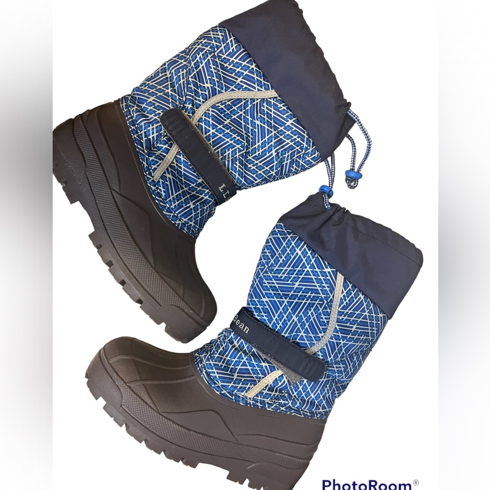 LLBean Youth Boys 4 Snow Boots Tall Waterproof Insulated Adjustable Winter Boots